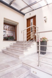 Entrance to modern house